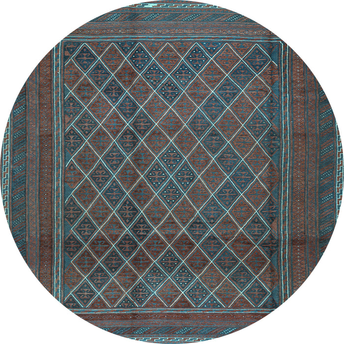Round Persian Light Blue Traditional Rug, tr2750lblu