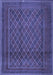 Machine Washable Persian Blue Traditional Rug, wshtr2750blu