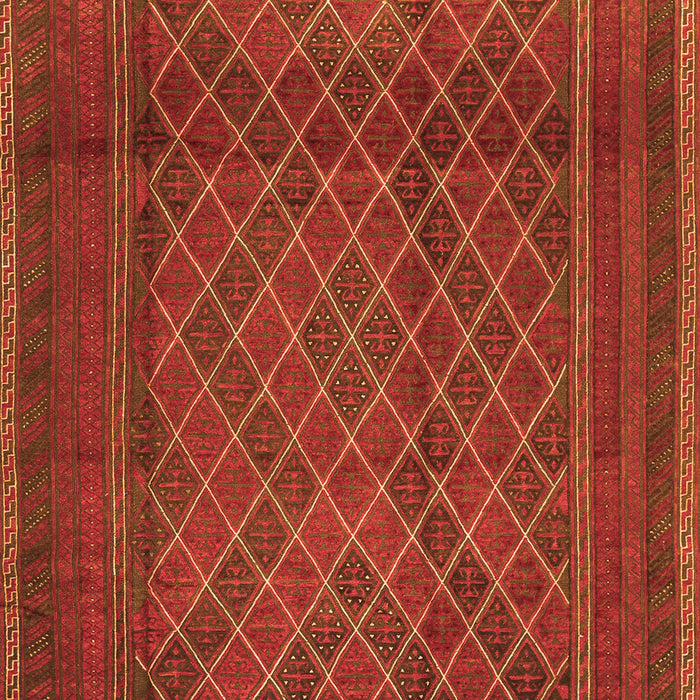 Serging Thickness of Machine Washable Persian Orange Traditional Area Rugs, wshtr2750org