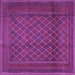 Square Machine Washable Persian Purple Traditional Area Rugs, wshtr2750pur