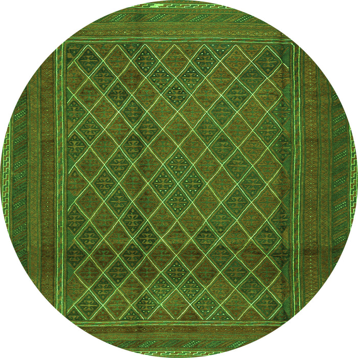 Square Persian Green Traditional Rug, tr2750grn