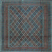 Square Persian Light Blue Traditional Rug, tr2750lblu