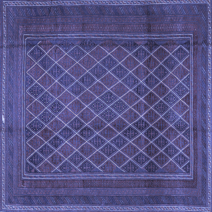 Square Persian Blue Traditional Rug, tr2750blu