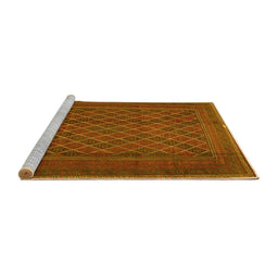Sideview of Machine Washable Persian Yellow Traditional Rug, wshtr2750yw