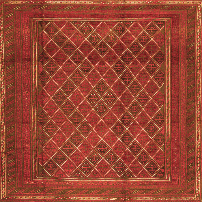 Serging Thickness of Persian Orange Traditional Rug, tr2750org