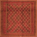 Serging Thickness of Persian Orange Traditional Rug, tr2750org