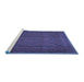 Sideview of Machine Washable Persian Blue Traditional Rug, wshtr2750blu