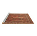 Sideview of Machine Washable Persian Brown Traditional Rug, wshtr2751brn