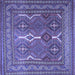 Square Persian Blue Traditional Rug, tr2751blu