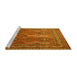 Sideview of Machine Washable Persian Yellow Traditional Rug, wshtr2751yw