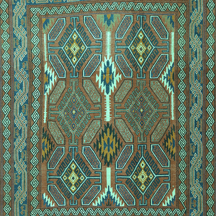 Machine Washable Persian Turquoise Traditional Area Rugs, wshtr2751turq