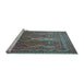 Sideview of Machine Washable Persian Light Blue Traditional Rug, wshtr2751lblu