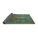 Sideview of Persian Turquoise Traditional Rug, tr2751turq