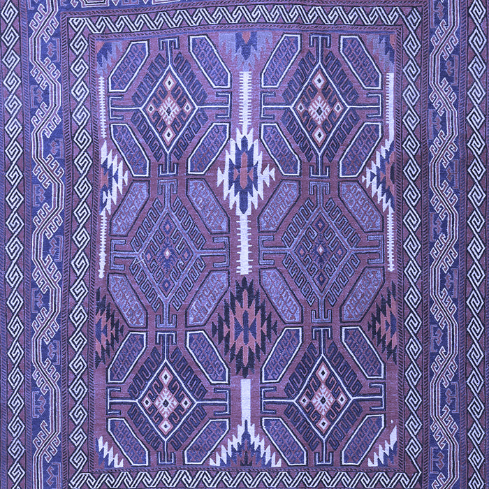 Machine Washable Persian Blue Traditional Rug, wshtr2751blu