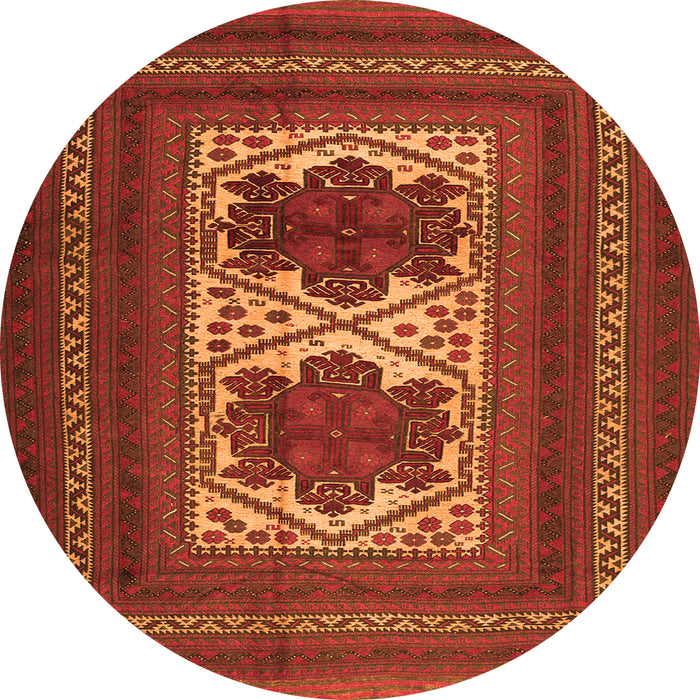 Machine Washable Persian Orange Traditional Area Rugs, wshtr2752org
