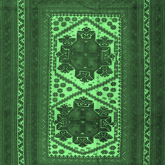 Machine Washable Persian Emerald Green Traditional Area Rugs, wshtr2752emgrn