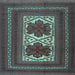 Square Machine Washable Persian Light Blue Traditional Rug, wshtr2752lblu