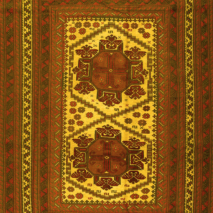 Machine Washable Persian Yellow Traditional Rug, wshtr2752yw