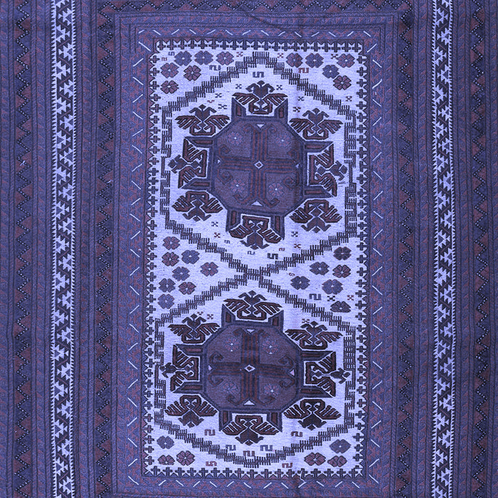 Machine Washable Persian Blue Traditional Rug, wshtr2752blu
