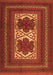 Serging Thickness of Machine Washable Persian Orange Traditional Area Rugs, wshtr2752org