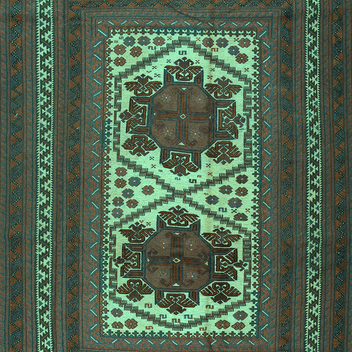 Machine Washable Persian Turquoise Traditional Area Rugs, wshtr2752turq