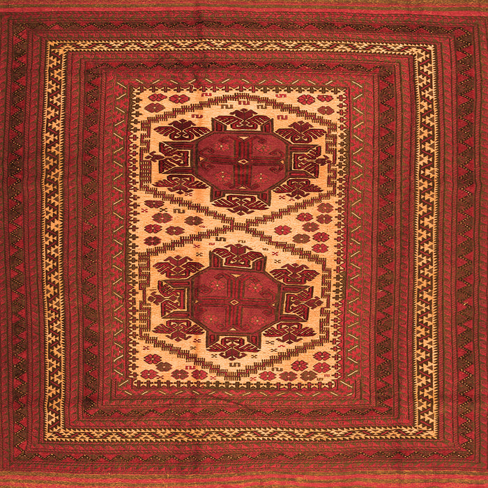 Serging Thickness of Persian Orange Traditional Rug, tr2752org