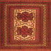 Serging Thickness of Persian Orange Traditional Rug, tr2752org