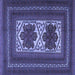 Square Persian Blue Traditional Rug, tr2752blu