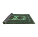 Sideview of Persian Turquoise Traditional Rug, tr2752turq