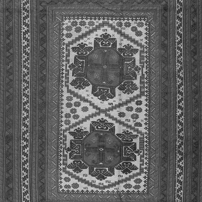 Serging Thickness of Machine Washable Persian Gray Traditional Rug, wshtr2752gry