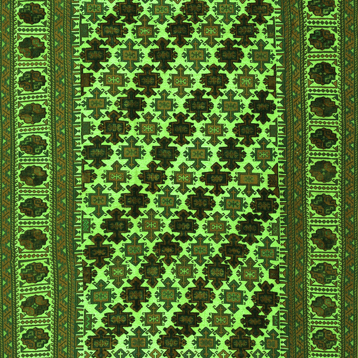 Serging Thickness of Machine Washable Persian Green Traditional Area Rugs, wshtr2753grn