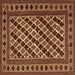 Square Machine Washable Persian Brown Traditional Rug, wshtr2753brn