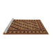 Sideview of Machine Washable Persian Brown Traditional Rug, wshtr2753brn