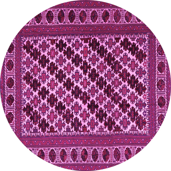 Round Persian Pink Traditional Rug, tr2753pnk