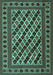 Machine Washable Persian Turquoise Traditional Area Rugs, wshtr2753turq