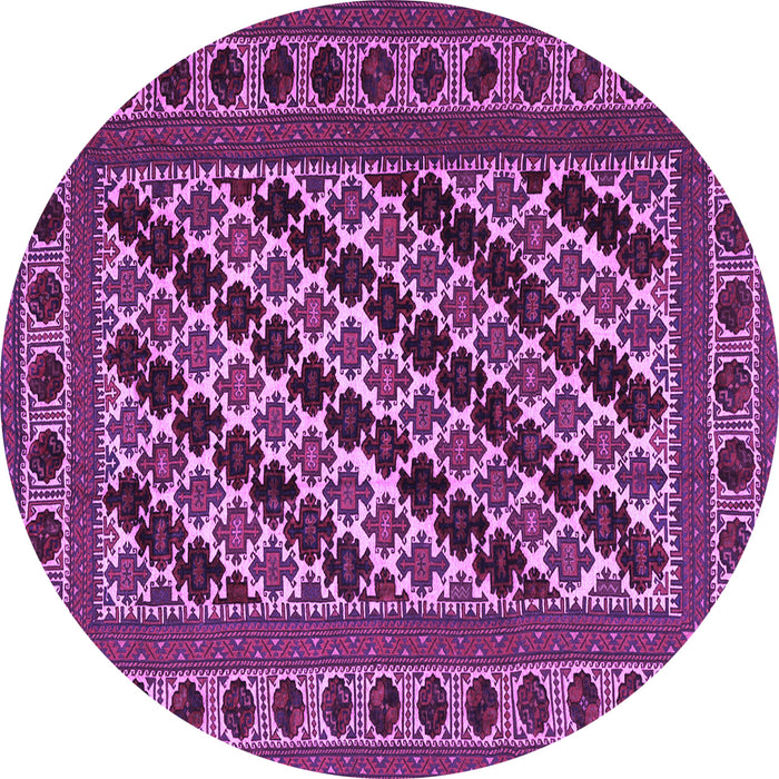 Round Persian Purple Traditional Rug, tr2753pur