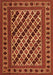 Serging Thickness of Machine Washable Persian Orange Traditional Area Rugs, wshtr2753org