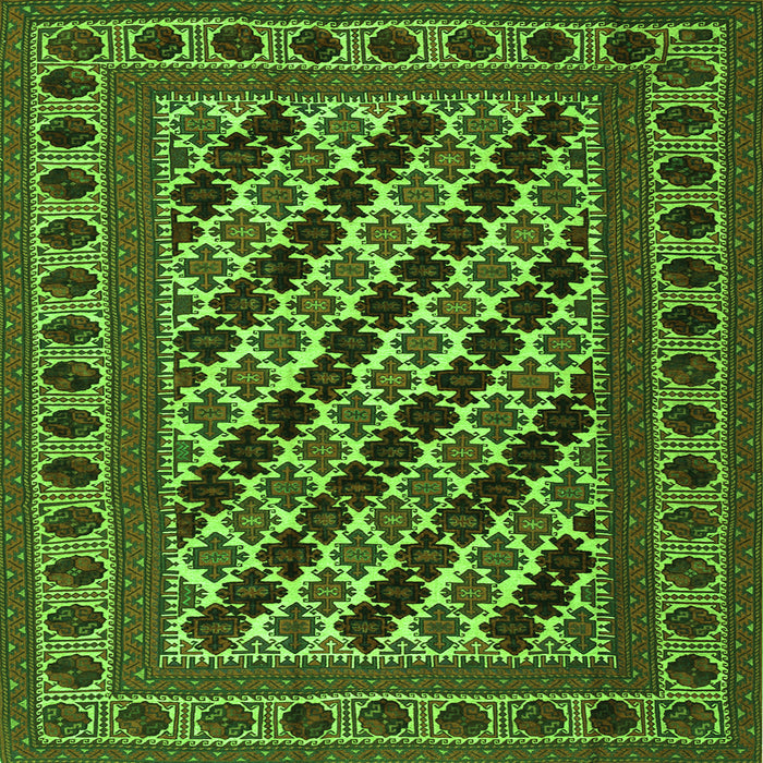 Serging Thickness of Persian Green Traditional Rug, tr2753grn