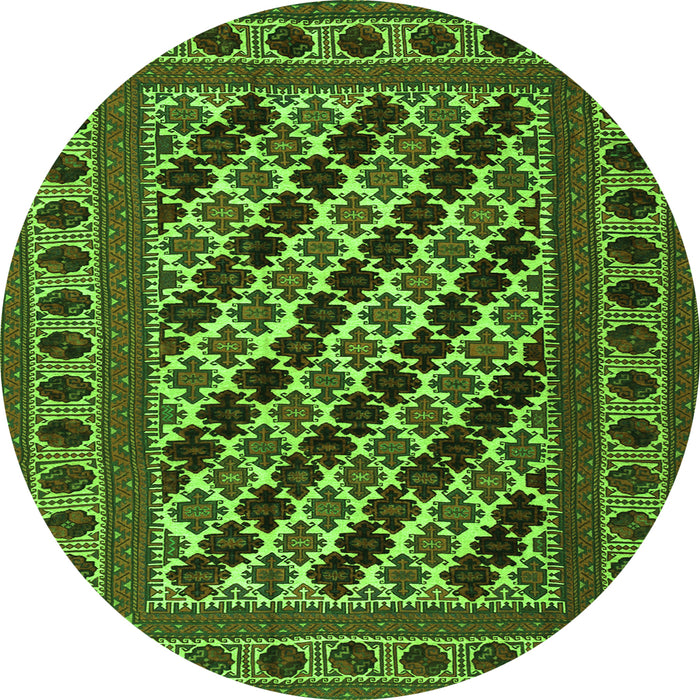 Machine Washable Persian Green Traditional Area Rugs, wshtr2753grn