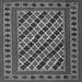 Round Machine Washable Persian Gray Traditional Rug, wshtr2753gry