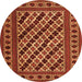 Machine Washable Persian Orange Traditional Area Rugs, wshtr2753org