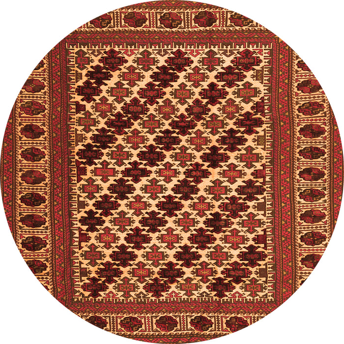 Square Persian Orange Traditional Rug, tr2753org