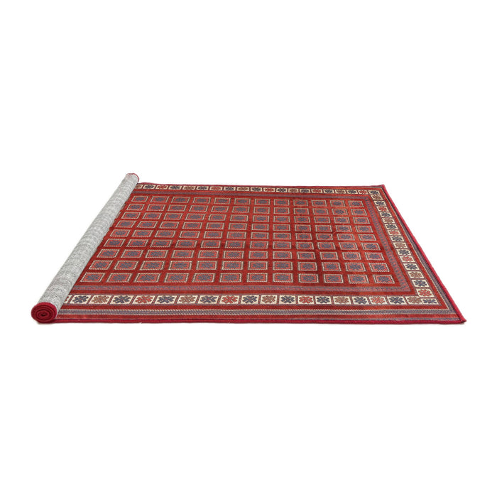Sideview of Machine Washable Traditional Red Rug, wshtr2754