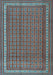 Machine Washable Southwestern Light Blue Country Rug, wshtr2754lblu