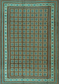 Southwestern Turquoise Country Rug, tr2754turq