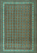 Southwestern Turquoise Country Rug, tr2754turq