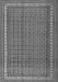 Serging Thickness of Machine Washable Southwestern Gray Country Rug, wshtr2754gry