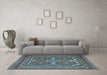 Machine Washable Persian Light Blue Traditional Rug in a Living Room, wshtr2755lblu