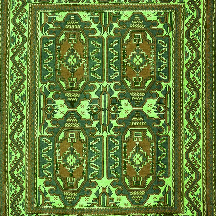 Serging Thickness of Machine Washable Persian Green Traditional Area Rugs, wshtr2755grn
