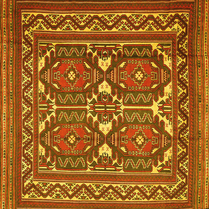 Square Persian Yellow Traditional Rug, tr2755yw